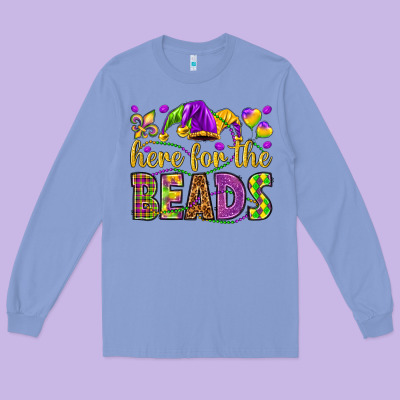 Here For The Beads Long Sleeve Tee Designed By Howdyjamesfarm