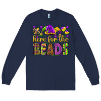 Navy Here for the beads Long Sleeve Tee - HowdyJamesFarm