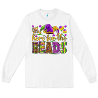 White Here for the beads Long Sleeve Tee - HowdyJamesFarm