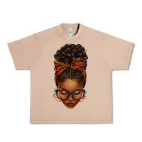 Burro afro messy bun orange leopard bow Urban Heavy Tee - texasbilliewilder