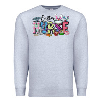Heather Grey easter nurse Premium Sweatshirt - CowhideDigitalArt