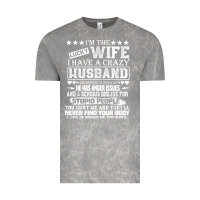 Cloud Rock i am a lucky wife i have a crazy husband valentine gift Vintage Tee - longCreatives