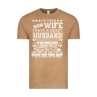 Vintage Camel i am a lucky wife i have a crazy husband valentine gift Vintage Tee - longCreatives