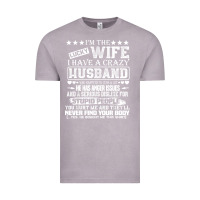 Vintage Zinc i am a lucky wife i have a crazy husband valentine gift Vintage Tee - longCreatives