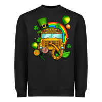 Black St. Patrick's school bus Heavyweight Sweatshirt - OliviaCreatesArt