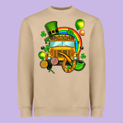 St. Patrick's School Bus Heavyweight Sweatshirt Designed By Oliviacreatesart