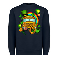 Navy St. Patrick's school bus Heavyweight Sweatshirt - OliviaCreatesArt