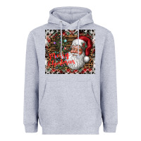 Heather Grey merry Christmas Heavyweight Hoodie - CowhideDigitalArt