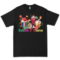 Black cafecito y chisme coffee cups Premium Tee - MaliasSmallBusiness