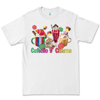 White cafecito y chisme coffee cups Premium Tee - MaliasSmallBusiness