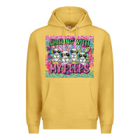 Antique Gold chilling with my peeps Premium Hoodie - FaDigitalArtStudio