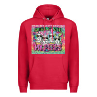 Cardinal chilling with my peeps Premium Hoodie - FaDigitalArtStudio