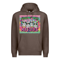 Coffee chilling with my peeps Premium Hoodie - FaDigitalArtStudio