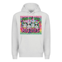 Dove Grey chilling with my peeps Premium Hoodie - FaDigitalArtStudio