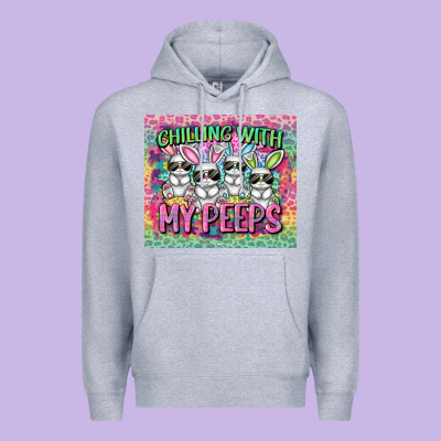 Chilling With My Peeps Premium Hoodie Designed By Fadigitalartstudio