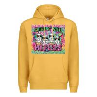 Mustard chilling with my peeps Premium Hoodie - FaDigitalArtStudio