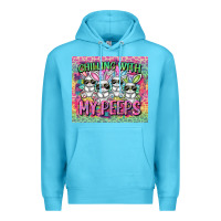 Ocean Blue chilling with my peeps Premium Hoodie - FaDigitalArtStudio