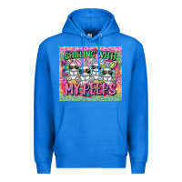 True Royal chilling with my peeps Premium Hoodie - FaDigitalArtStudio