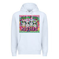 White chilling with my peeps Premium Hoodie - FaDigitalArtStudio