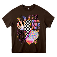 Chocolate Brown retro gymnastics Heavy Core Tee - JahusDesignShop