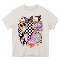 Cream retro gymnastics Heavy Core Tee - JahusDesignShop
