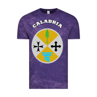 Cloud Purple Calabria Coat of arms  Flag souvenir Italy Vintage Tee - longCreatives