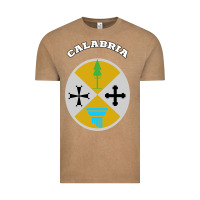 Vintage Coffee Calabria Coat of arms  Flag souvenir Italy Vintage Tee - longCreatives