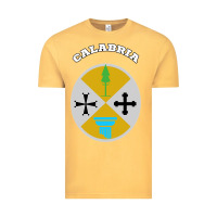 Vintage Mustard Calabria Coat of arms  Flag souvenir Italy Vintage Tee - longCreatives