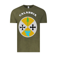 Vintage Olive Calabria Coat of arms  Flag souvenir Italy Vintage Tee - longCreatives