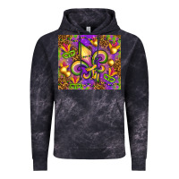 Cloud Black Mardi Gras fleur de lis Vintage Hoodie - NancyCooperArtShop