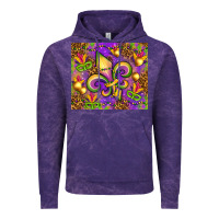Cloud Purple Mardi Gras fleur de lis Vintage Hoodie - NancyCooperArtShop