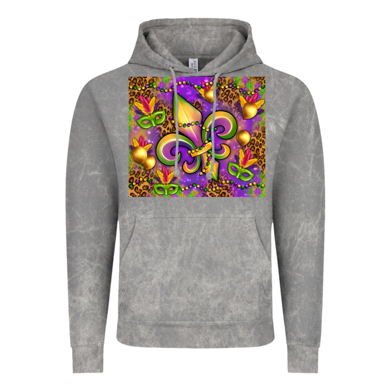 Mardi Gras Fleur De Lis Vintage Hoodie by NancyCooperArtShop | Teevron