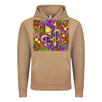 Vintage Coffee Mardi Gras fleur de lis Vintage Hoodie - NancyCooperArtShop