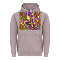 Vintage Zinc Mardi Gras fleur de lis Vintage Hoodie - NancyCooperArtShop