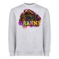 Heather Grey football granny Heavyweight Sweatshirt - OliviaCreatesArt