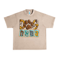 French Oak Dog Nana with Paw Urban Heavy Tee - texasbilliewilder