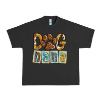 Pigment Black Dog Nana with Paw Urban Heavy Tee - texasbilliewilder