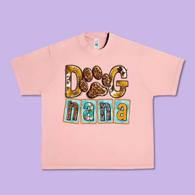 Dog Nana With Paw Urban Heavy Tee Designed By Texasbilliewilder