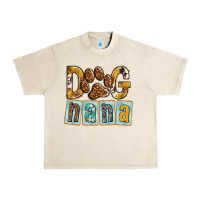Sandshell Dog Nana with Paw Urban Heavy Tee - texasbilliewilder