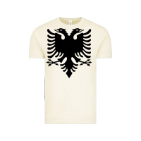 Vintage Arctic Albanian Flag Eagle Double Red Albania Shqipe Kosovo Vintage Tee - longCreatives