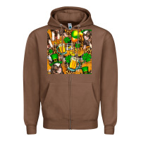 Chestnut St. Patrick's Day Pig With Beer And Shamrock Seamless Zipper Hoodie - FaDigitalArtStudio