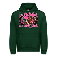Forest Green in october we wear pink with football Urban Hoodie - BarkalooDesign