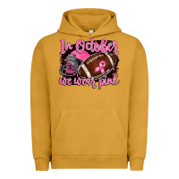 Pigment Peanut Butter in october we wear pink with football Urban Hoodie - BarkalooDesign