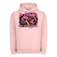 Pigment Salmon in october we wear pink with football Urban Hoodie - BarkalooDesign