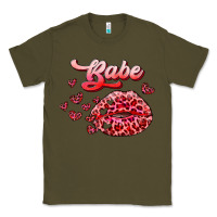 Army Green babe with kiss Classic Tee - RanaPortraitStore