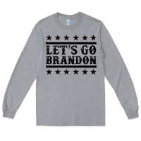 Heather Grey let's go brandon black Long Sleeve Tee - Jasminsmagicworld