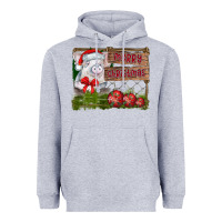 Heather Grey merry Christmas pig Heavyweight Hoodie - CowhideDigitalArt