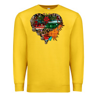 Lemon festive western christmas heart Premium Sweatshirt - CowhideDigitalArt