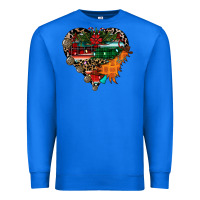 True Royal festive western christmas heart Premium Sweatshirt - CowhideDigitalArt