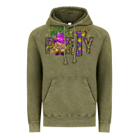 Vintage Olive Mardi Gras party Vintage Hoodie - NancyCooperArtShop